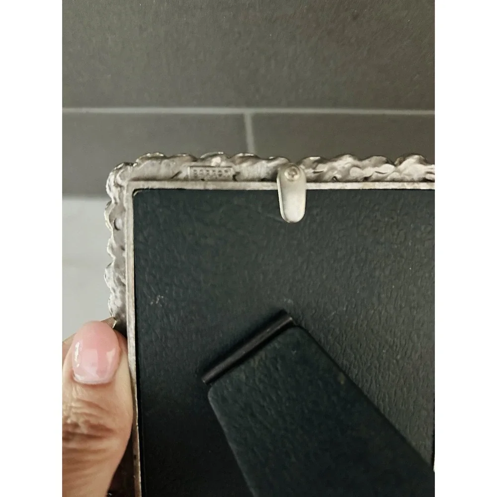 Pewter Picture Frame Felines 3X5 Tabletop Barron Cat Lady Kittens